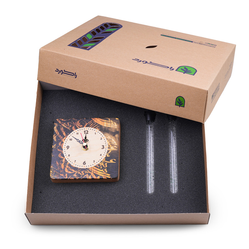 ساعت رومیزی راکورد مدل P-129H طرح سیاه مشق