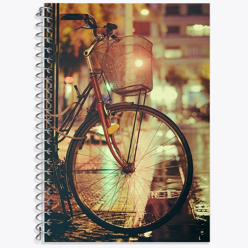 دفتر زبان 50 برگ خندالو مدل دو خط طرح دوچرخه کد F1248