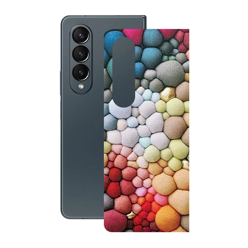 برچسب پوششی ریمکس مدل Leth طرح سنگ رنگی مناسب برای گوشی موبایل سامسونگ Galaxy Z Fold4