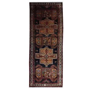 فرش قدیمی دستبافت کناره طول سه متر مدل MG248