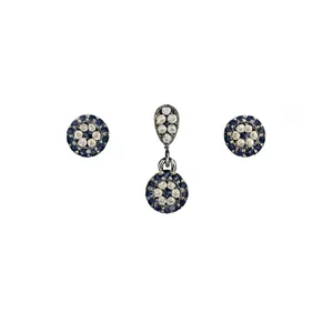 نیم ست نقره زنانه مدل چشم و نظر SM_N594