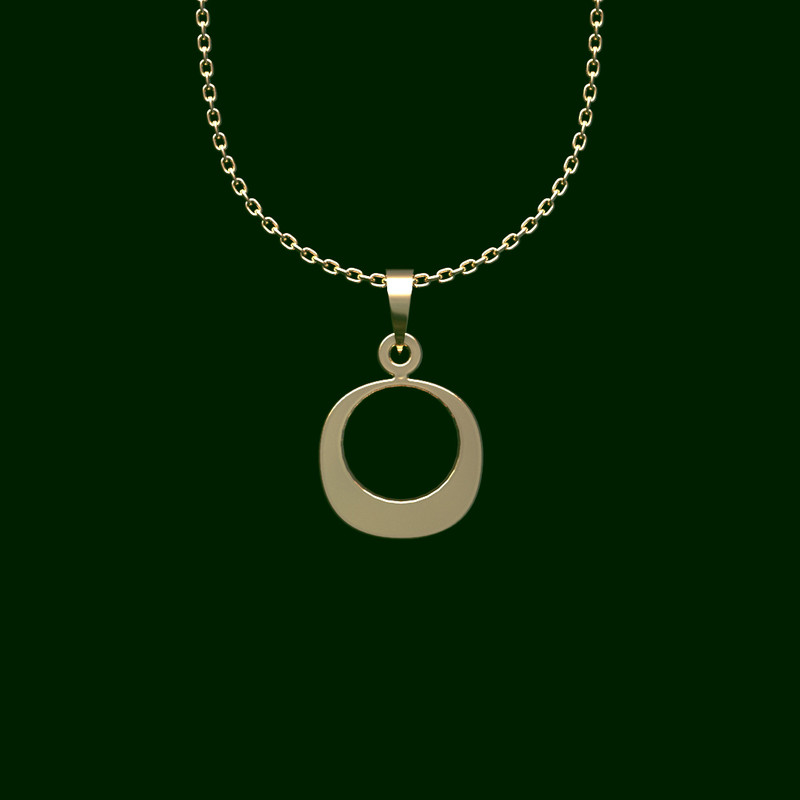 گردنبند طلا 18 عیار زنانه مدوپد مدل دایره تو خالی کد QQ2-1-1069