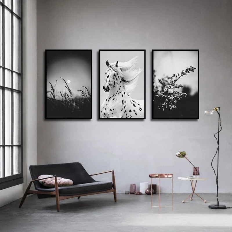 تابلو بکلیت طرح طبیعت و اسب مدل B-2411 مجموعه 3 عددی