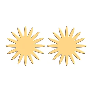 گوشواره طلا 18 عیار زنانه فرشته طرح خورشید مدل  WEL-000245