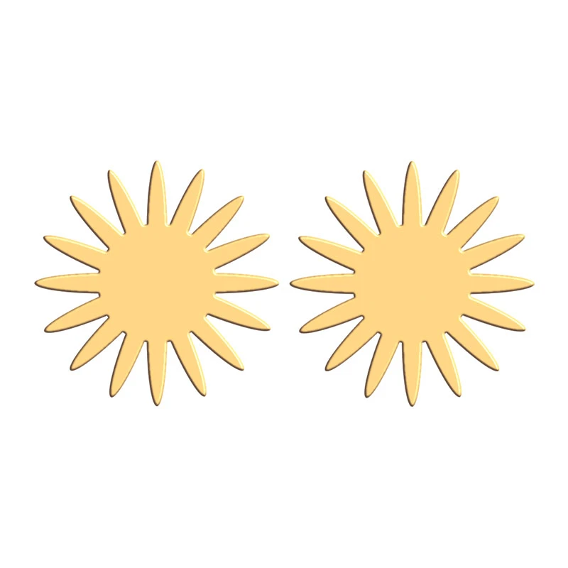 گوشواره طلا 18 عیار زنانه فرشته طرح خورشید مدل  WEL-000245