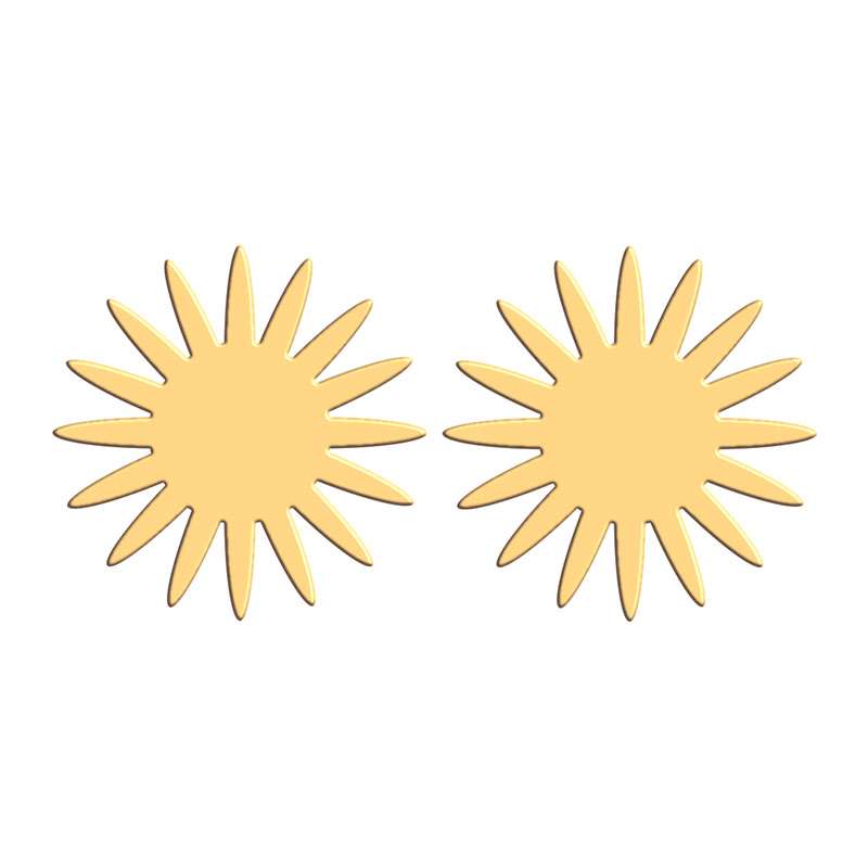 گوشواره طلا 18 عیار زنانه فرشته طرح خورشید مدل  WEL-000245