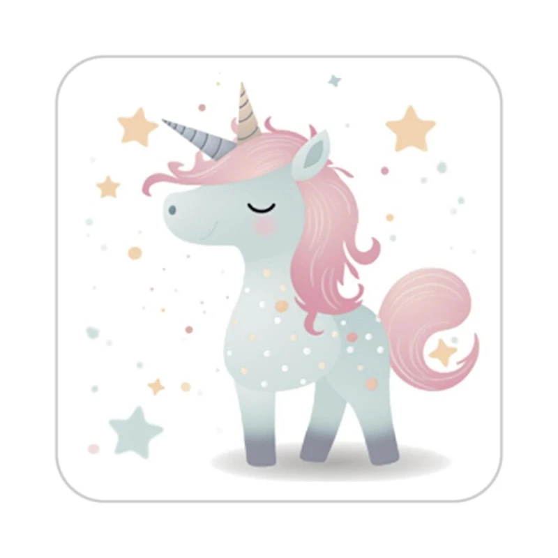 زیر لیوانی کاکتی طرح اسب تک شاخ و یونیکورن مدل mp32173