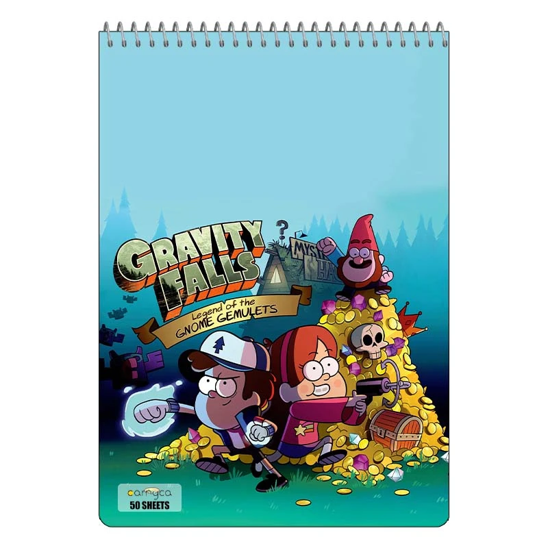 دفتر نقاشی 50 برگ سیمی کارنیکا طرح آبشار جاذبه Gravity Falls کد 50870