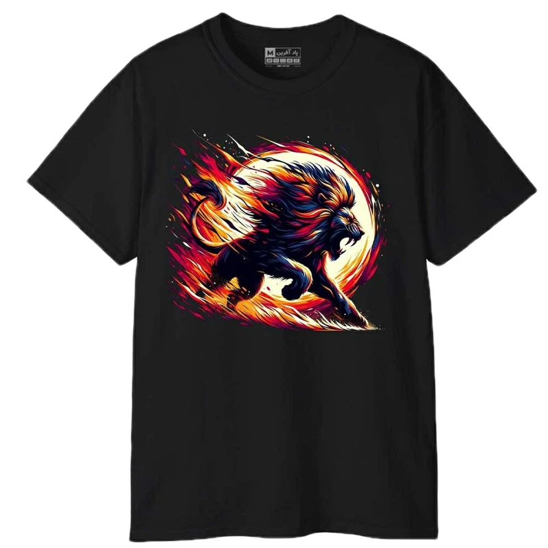 تی‌شرت آستین کوتاه مردانه پاد آفرین مدل شیر کد 1760