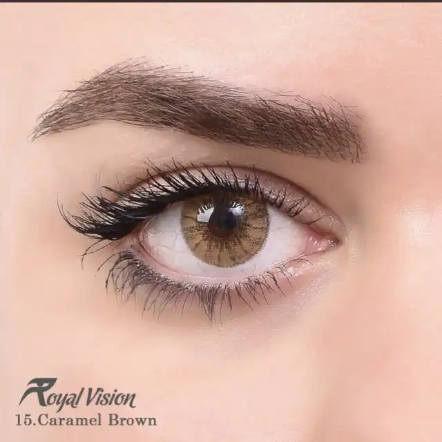 لنز چشم رویال ویژن شماره 15 رنگ قهوه ای کاراملی