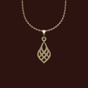 گردنبند طلا 18 عیار زنانه مدوپد مدل هندسی کد X2-1-1174