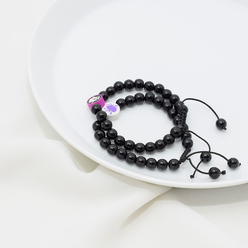 دستبند دخترانه دلنار گالری مدل هالوین 1 بسته دو عددی دستبند دخترانه دلنار گالری مدل هالوین 1 بسته دو عددی