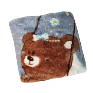 پتو نوزاد لاله مهرگان مدل خرس شکوفه ای سایز 105*75 سانتی متر