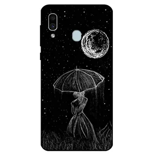 Megafone Girl and Moon 1369 Cover For Samsung Galaxy A40