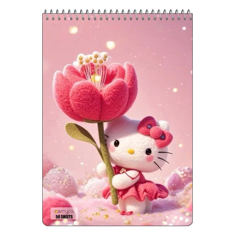 دفتر نقاشی 50 برگ سیمی کارنیکا طرح هلو کیتی hello kitty کد 67070