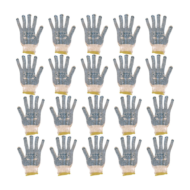 دستکش ایمنی تپاکت مدل نخی بسته 10 عددی