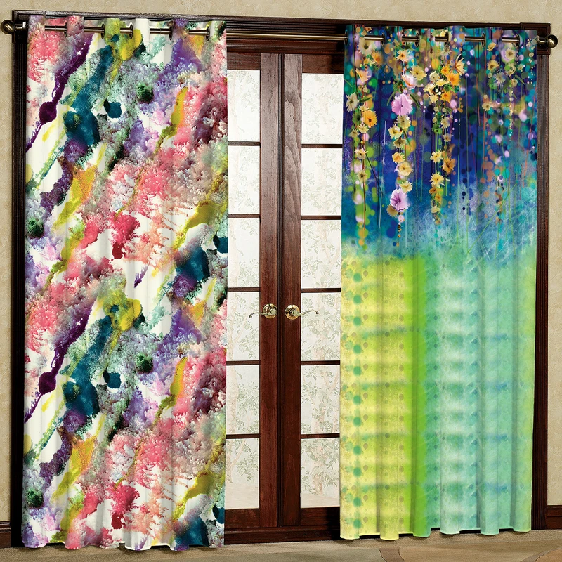 پرده مدل آبرنگی هازان پانچی کد 1336 سایز 140x200 سانتی متر