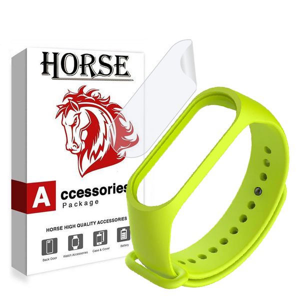محافظ صفحه نانو هورس مدل SILIC مناسب برای مچ بند شیائومی Mi Band 3 / Mi Band 4 به همراه بند
