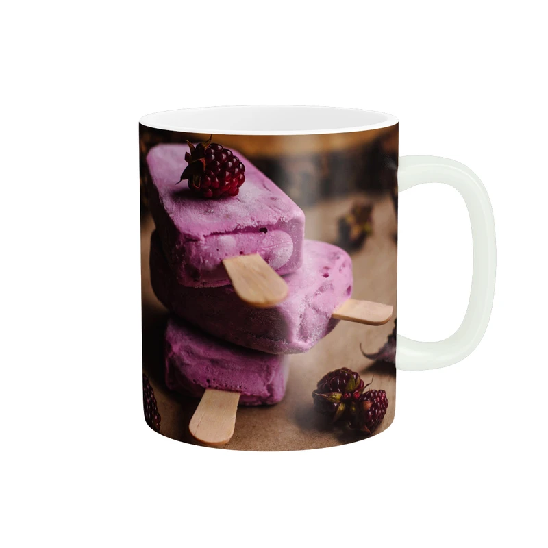 ماگ پاد آفرین طرح بستنی تمشک کد 1393