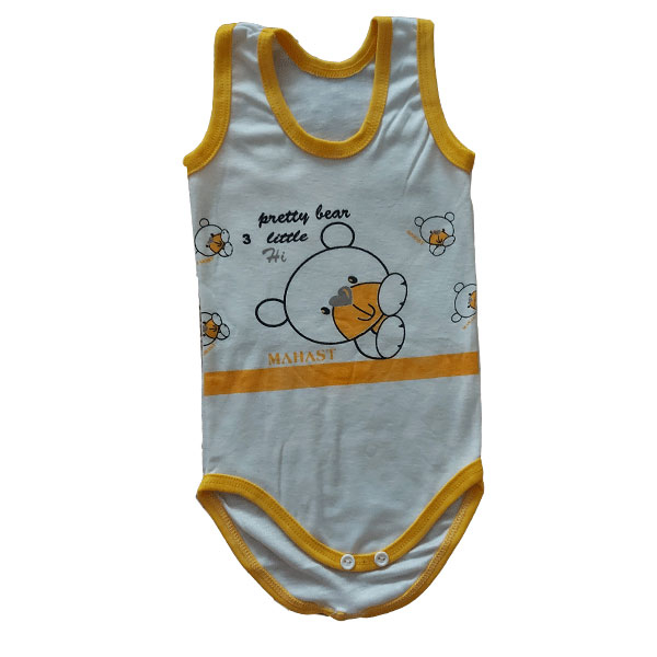 بادی آستین کوتاه نوزادی  طرح خرس