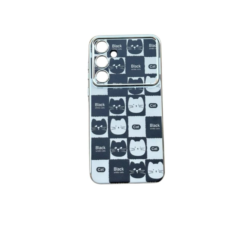 کاور طرح گربه سفید و سیاه  کد CAT33 مناسب برای گوشی موبایل سامسونگ  Galaxy A35