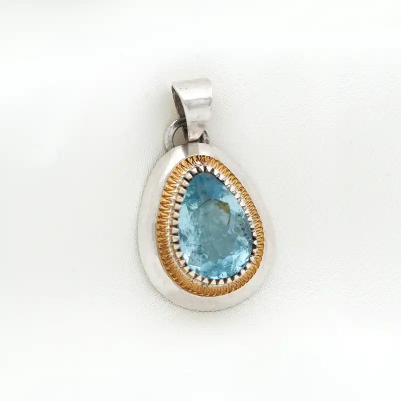 گردنبند نقره زنانه مدل توپاز کد SP-06