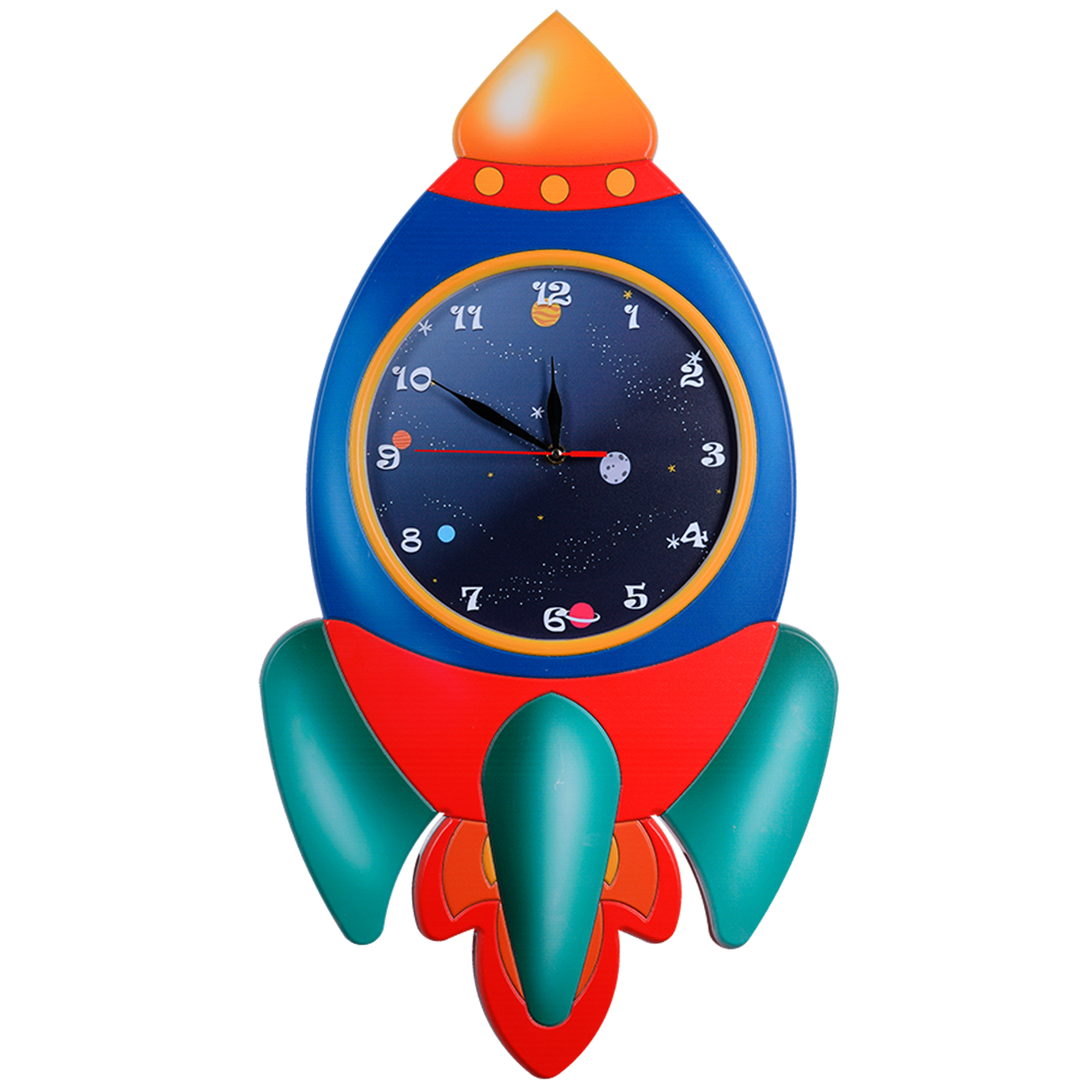 ساعت دیواری کودک طرح موشک کد CL-02