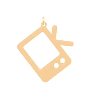 آویز گردنبند طلا 18 عیار زنانه باراد زر مدل تلویزیون BZ164