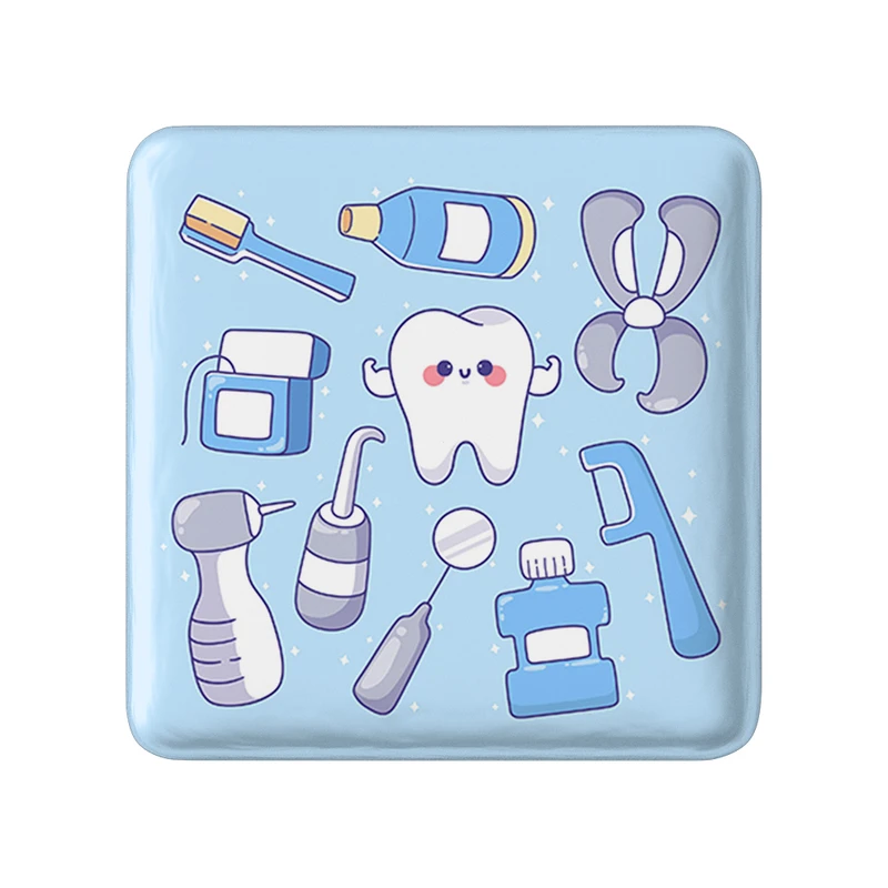 پیکسل خندالو طرح دندان و دندان پزشکی کودکانه مدل مربعی کد 36740