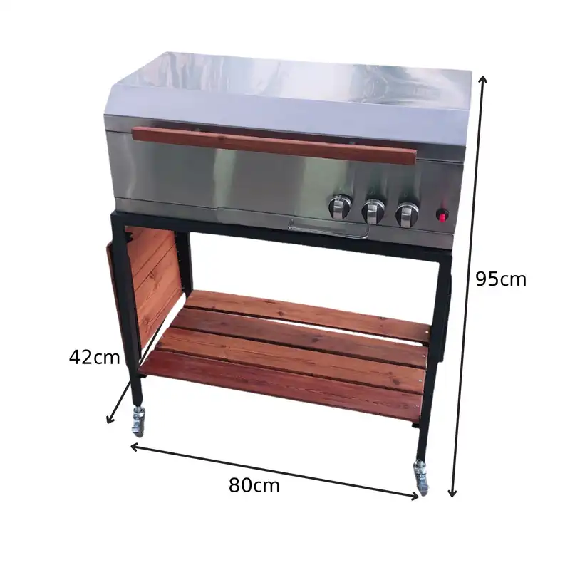 باربیکیو اصلان مدل E80 استیل طرح پلوپزدار