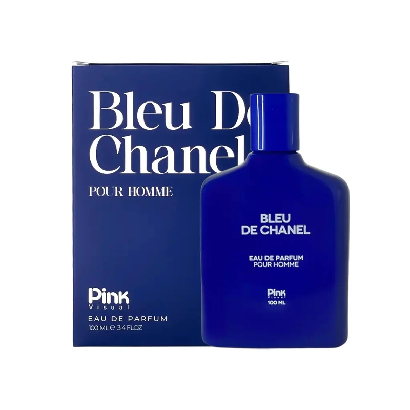 ادو پرفیوم مردانه پینک ویژوآل مدل bleu de chanel با رایحه خنک حجم 100 میلی لیتر