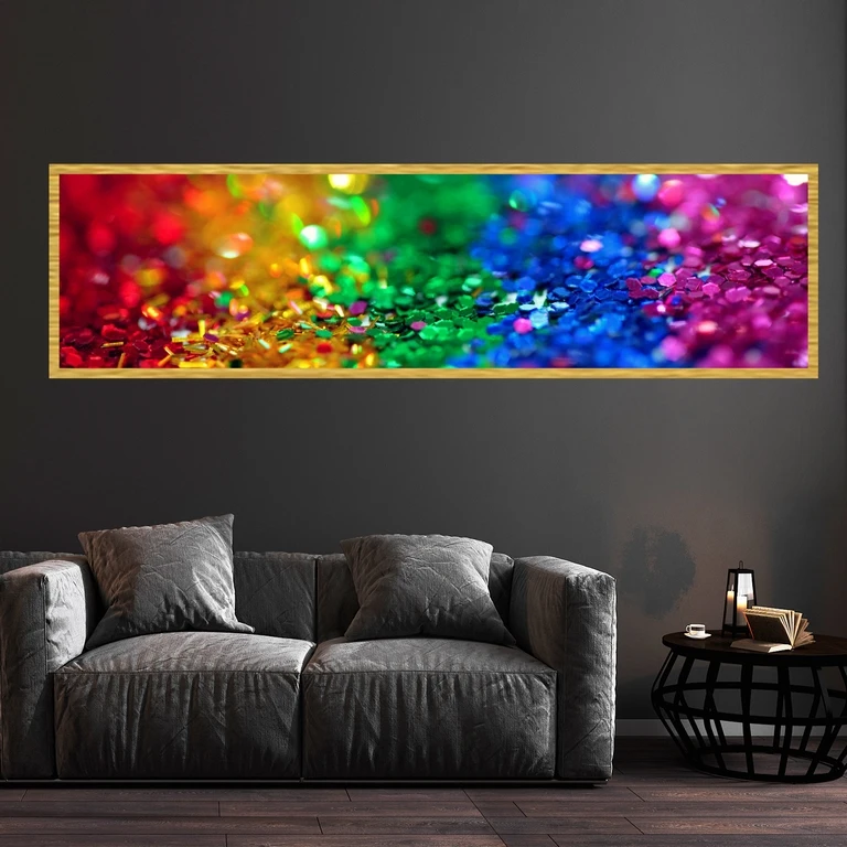 تابلو بکلیت طرح گیلتر رنگین کمانی مدل کشیده T-7600