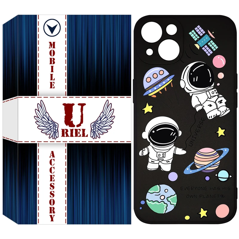 کاور یوریل مدل KSH کد 25 طرح فضانوردان مناسب برای گوشی موبایل اپل iPhone 13