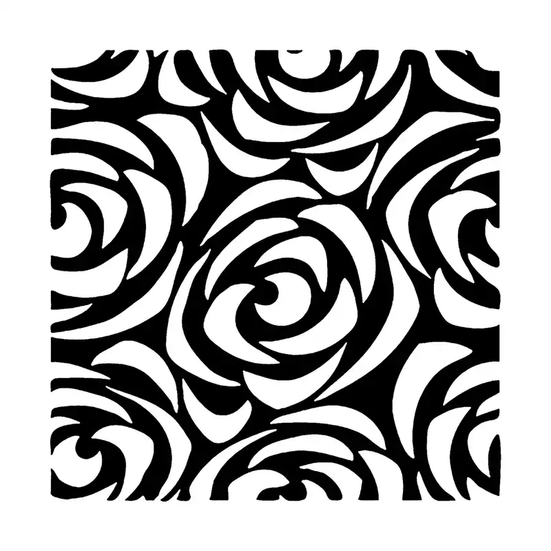 شابلون باتیس آرت طرح پترن گل کد 50-458