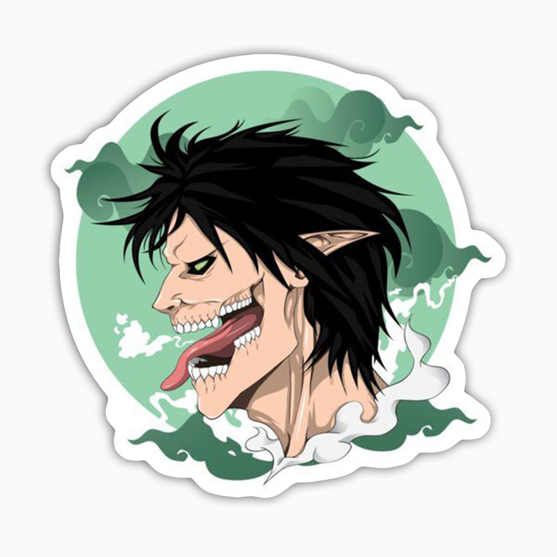 استیکر لپ تاپ و موبایل بووم طرح انیمه Attack On Titan مدل Eren Titan کد JD37