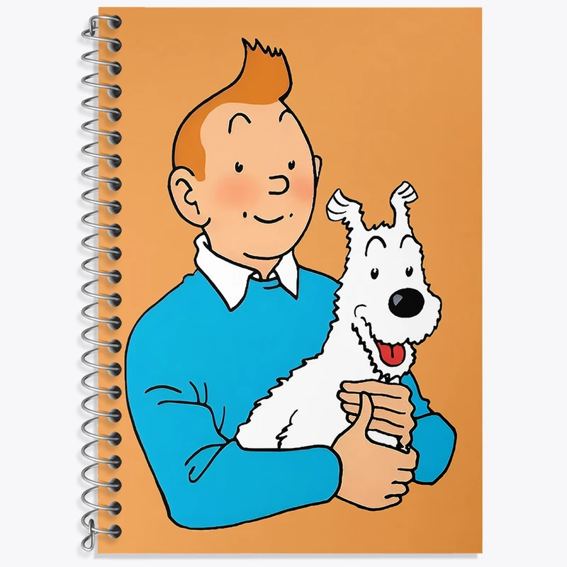 دفتر لغت 50 برگ خندالو طرح ماجراهای تن تن کد N2005