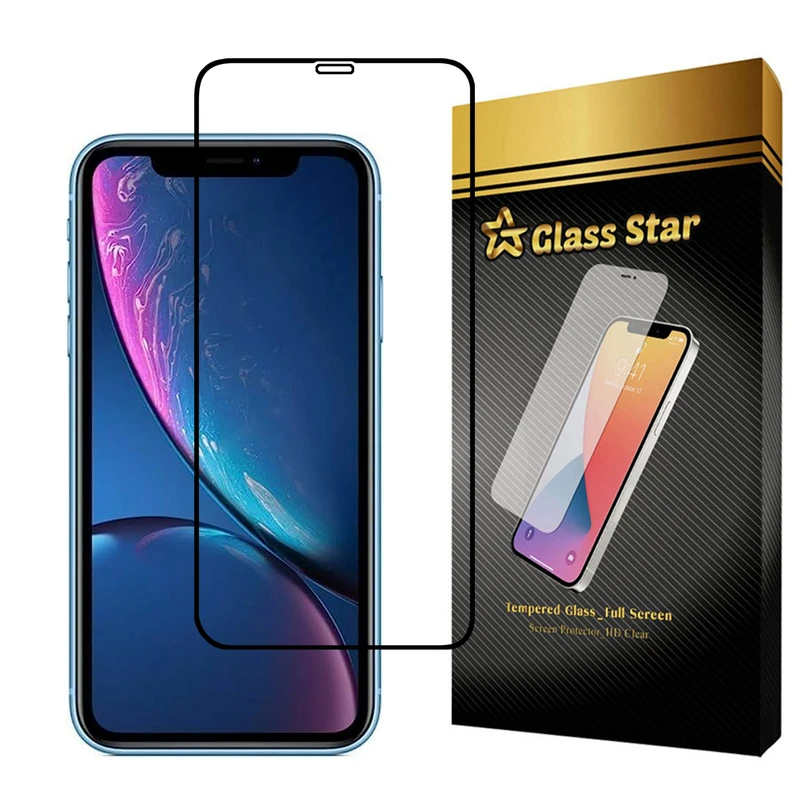 محافظ صفحه نمایش گلس استار مدل FULPLUSS مناسب برای گوشی موبایل اپل iPhone XR