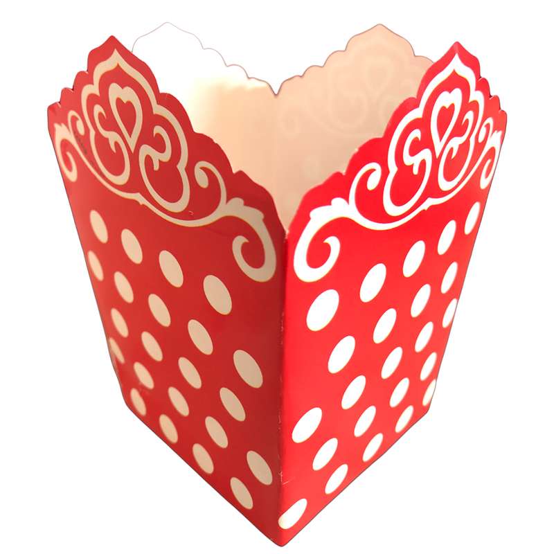 ظرف پاپ کورن مسترتم طرح خال خال پلاس بسته 10 عددی