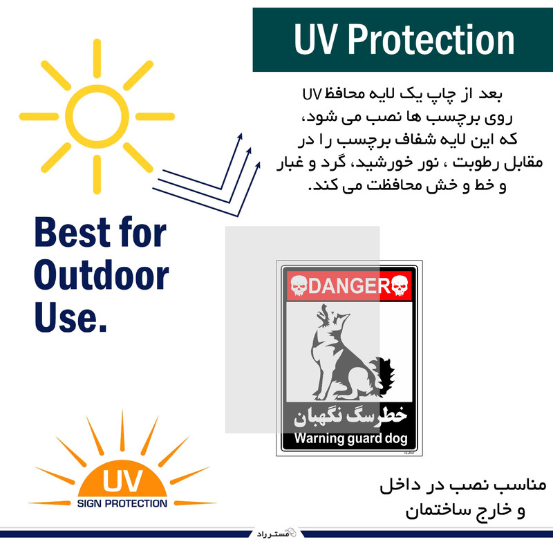 برچسب ایمنی مستر راد طرح خطر سگ نگهبان مدل HSE-OSHA-117 برچسب ایمنی مستر راد طرح خطر سگ نگهبان مدل HSE-OSHA-117