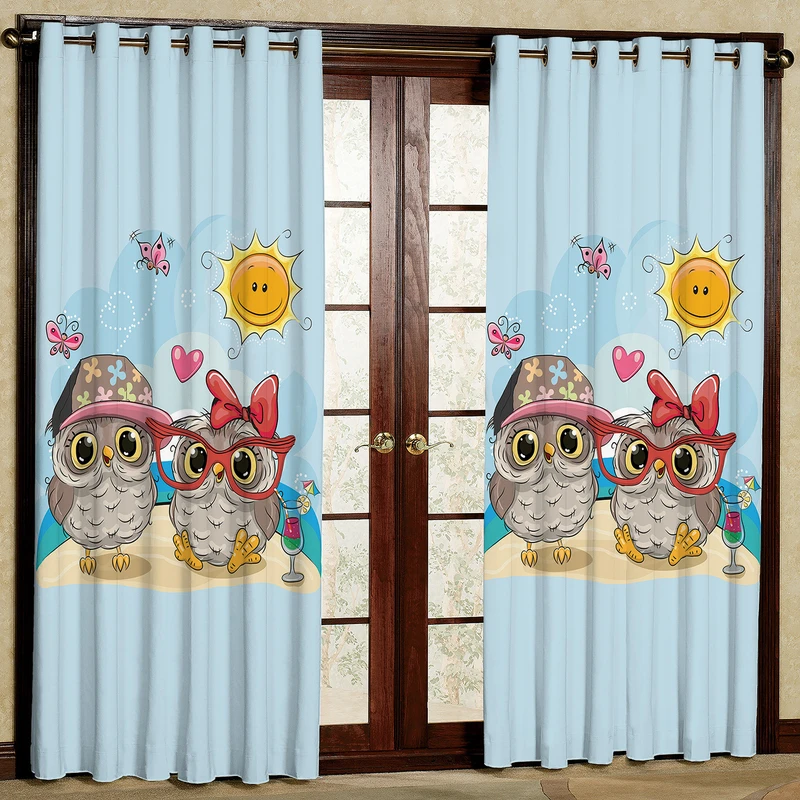 پرده مدل جغد مخمل پانچی کد 313Rسایز 140x280 سانتی متر