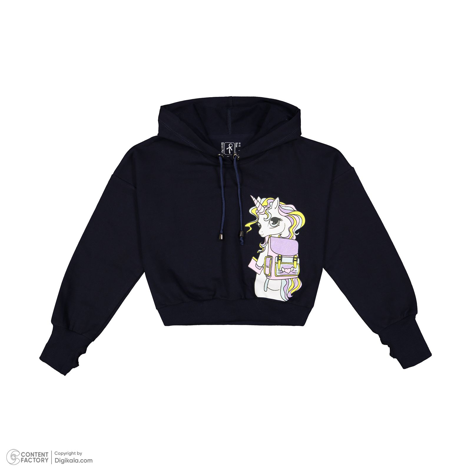 هودی دخترانه سون پون مدل 1246 رنگ سرمه‌ای -  - 2