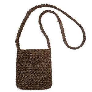 کیف بافتنی مدل ساحلی موبایل طرح کُره ای کد 267