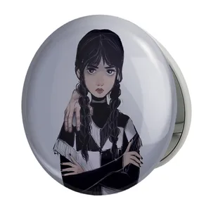 آینه جیبی خندالو طرح سریال ونزدی Wednesday مدل تاشو کد 25296 