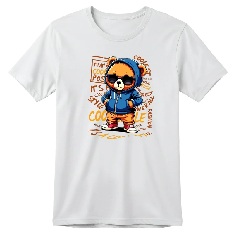 تی‌شرت آستین کوتاه بچگانه مدل خرس کد v47 