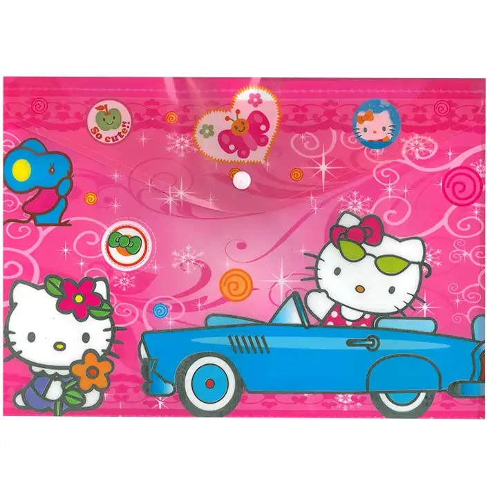 پوشه دکمه دار لیدر طرح گربه کیتی کد 01