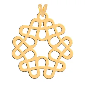 آویز گردنبند طلا 18 عیار زنانه فرشته مدل اسلیمی WNL-000024