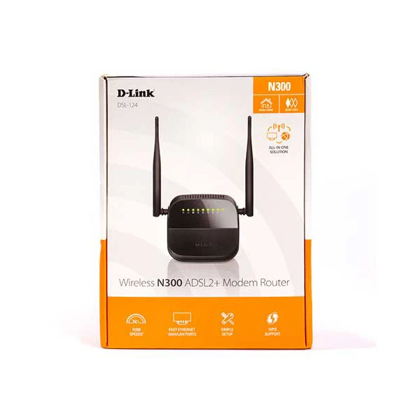 مودم روتر ADSL2 Plus بی سیم N300 دی-لینک مدل DSL-124 New عکس شماره 3