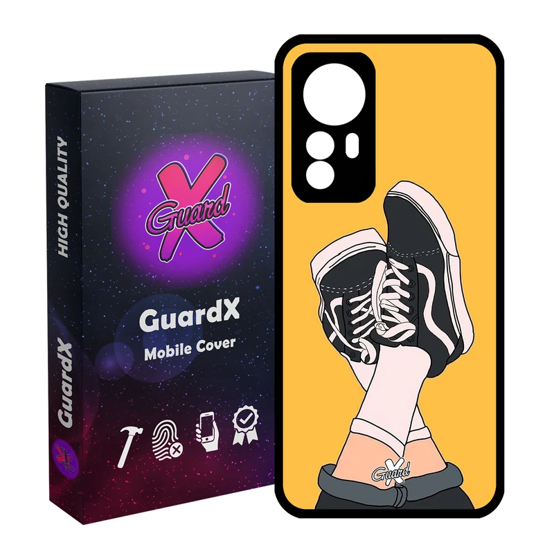 کاور گارد ایکس طرح Shoes مدل Glass10051 مناسب برای گوشی موبایل شیائومی Redmi Note 12S
