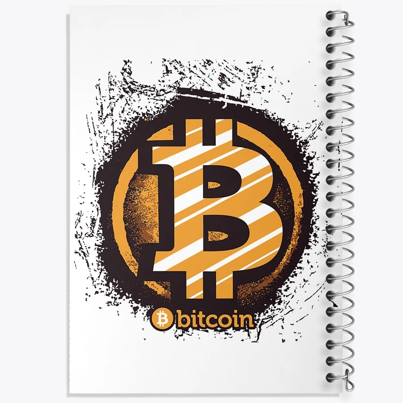 دفتر مشق 50 برگ خندالو طرح بیت کوین (Bitcoin) کد F1639