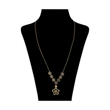 گردنبند طلا 18 عیار زنانه با طرح حلقه‌ای (فلامینگو) مایا ماهک مدل MM1186